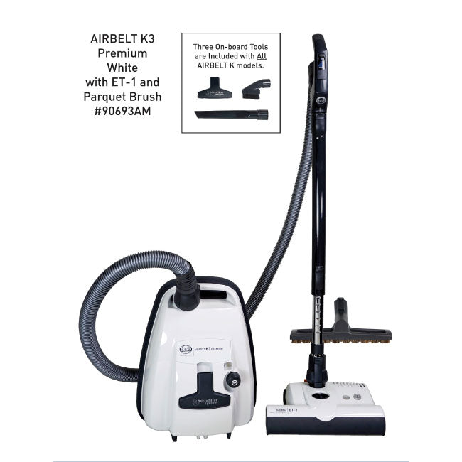 SEBO K3 Premium White Canister Vacuum - Ryan’s Sewing & Vacuum Center
