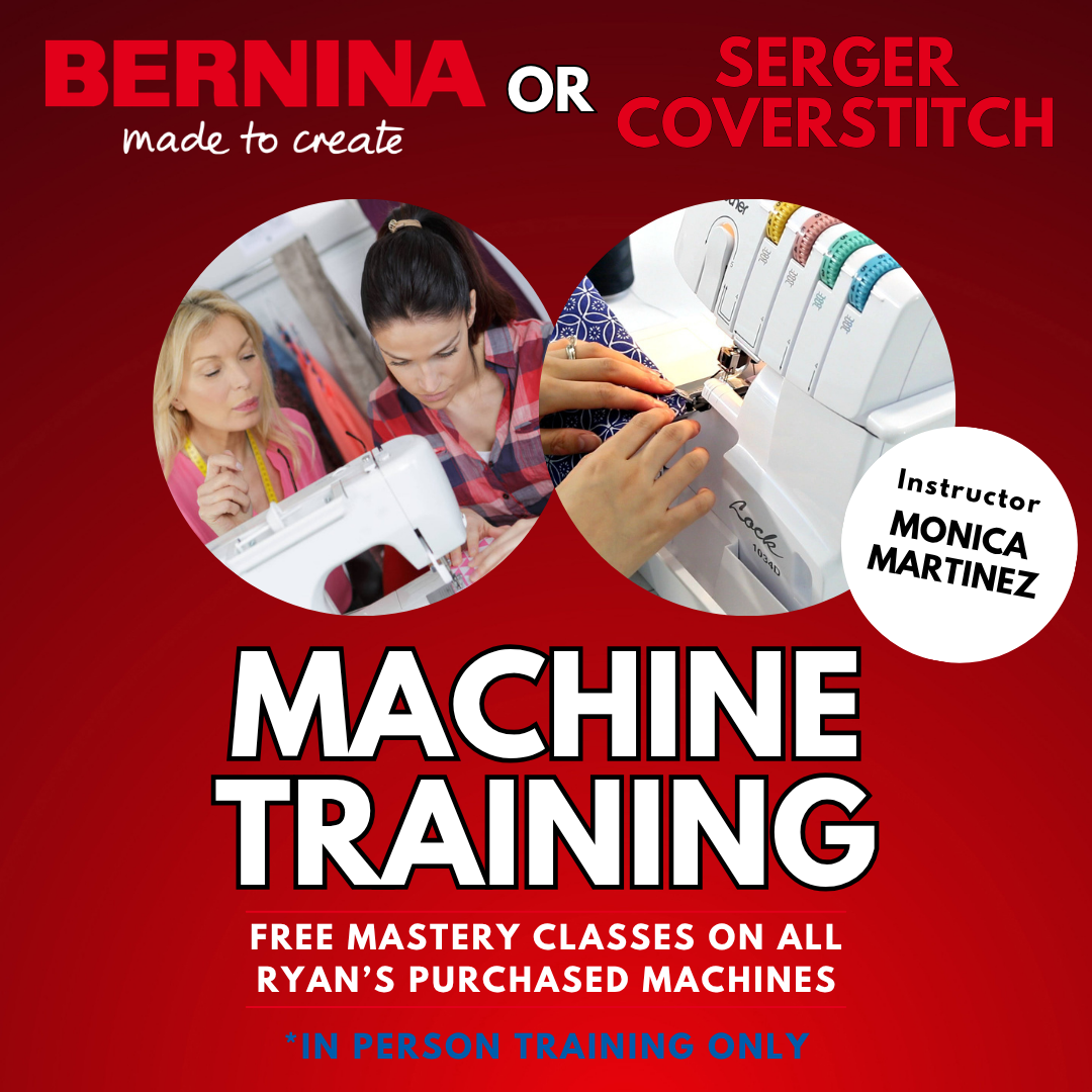 ALL Bernina Machines + ALL Sergers/Coverstitch Mastery Trainings - Appointment Only