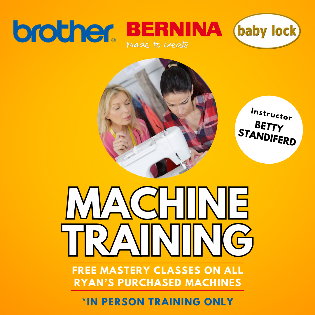 Machine Mastery Trainings - Appointment Only - Ryan’s Sewing & Vacuum ...