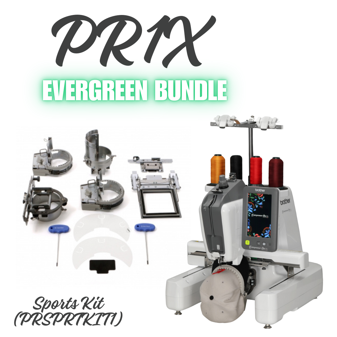 Brother PR1X Evergreen Bundle Free-Arm Embroidery Machine