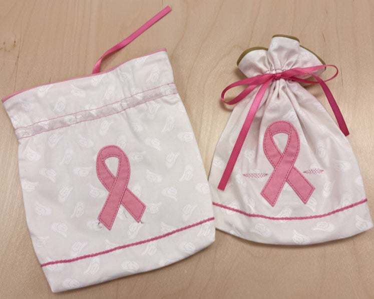 Exclusive Sewing & Quilting Class by certified brother instructor Rosemary - Breast Cancer Awareness Draw String Bag Oct 24th & 25th