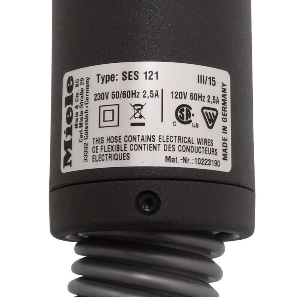 Miele SES121 Electro Hose for S8 and C3 Series