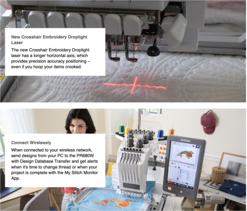 Brother Entrepreneur W PR680W 6‑Needle Embroidery Machine - Ryan’s